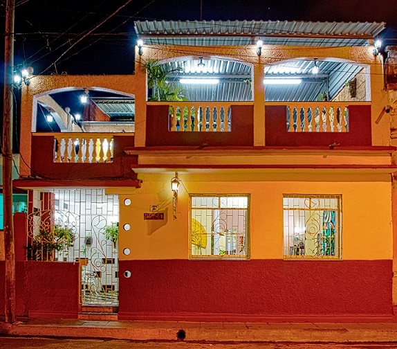 'House front' Casas particulares are an alternative to hotels in Cuba.